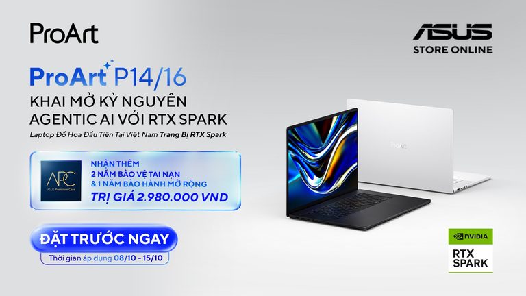 ASUS mở đặt trước ProArt P16 trang bị RTX Spark chuyên cho Agentic AI tại Việt Nam