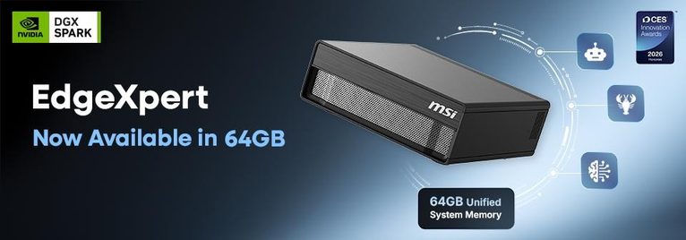 MSI Bổ Sung Phiên Bản EdgeXpert 64GB Nhằm Tốc Độ Hóa AI Đa Tác Vụ Dựa Trên Hạ Tầng Tại Chỗ (On-Premises Agentic AI)